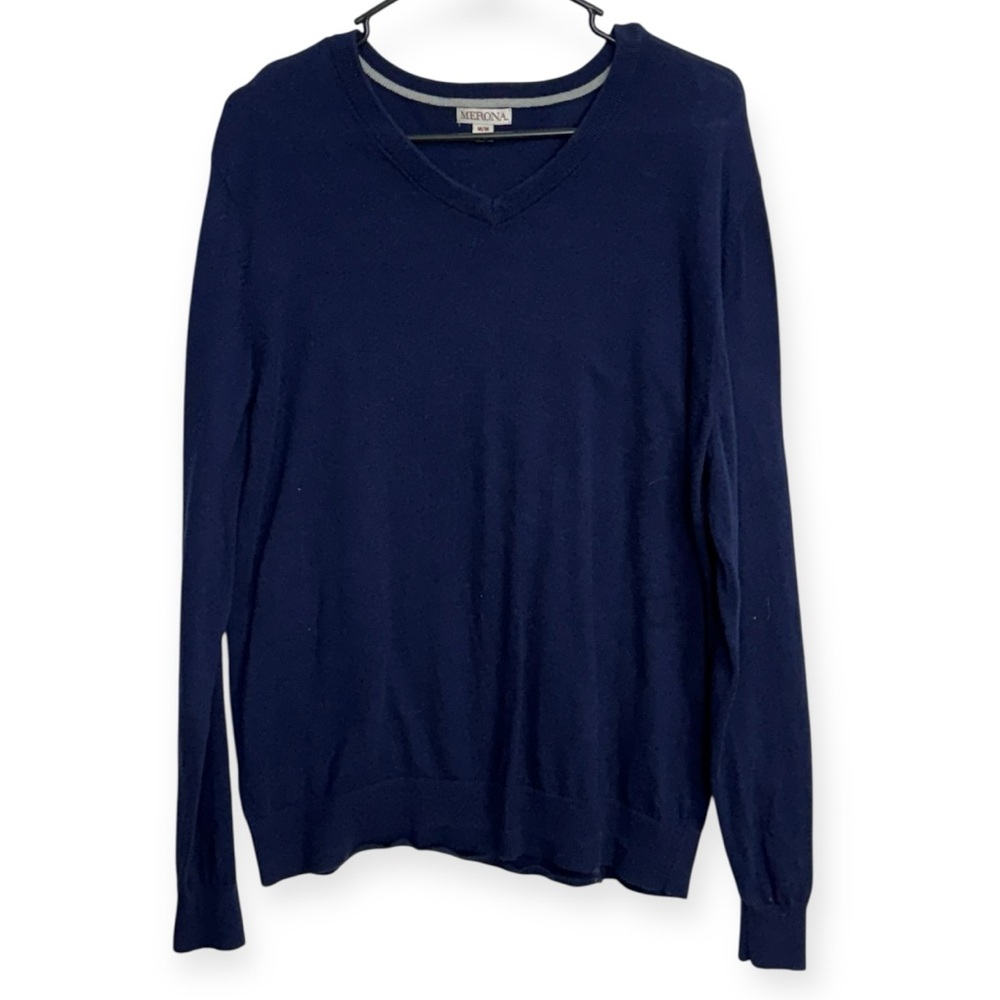 Merona Men’s Navy‎ V-Neck Sweater Size M